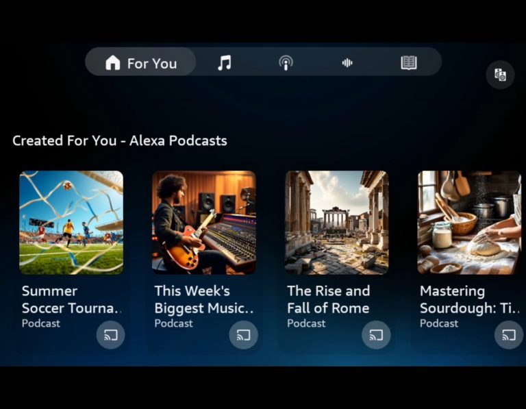 Amazon Alexa Plus вече може да създава подкасти, генерирани от AI